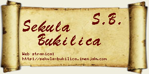 Sekula Bukilica vizit kartica